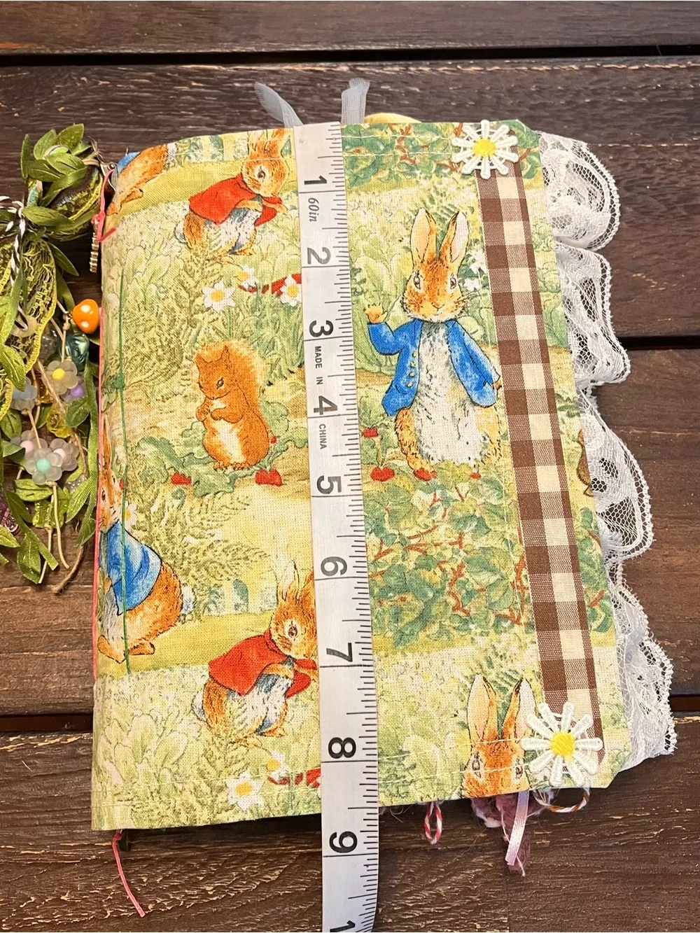 Peter Rabbit Beatrix Potter Gardening Junk Journal  Decorated Softcover 3 Sig